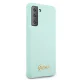 Guess Samsung Galaxy S21+ dėklas Silicone Script, mėlynas