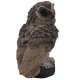 Solar garden LED owl lamp, brown