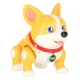 Interaktyvus robotas šuo Corgi su šviesomis ir muzika, šviesiai rudas/baltas