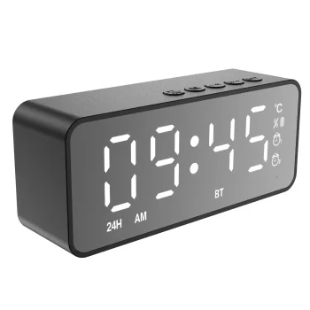 Setty SCL-01FM-S stalinis laikrodis su Bluetooth garsiakalbiu ir FM radiju