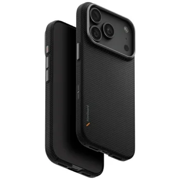 Dėklas Uniq Keva EDGE Magclick, skirtas iPhone 18 Pro / 17 Pro, juodas
