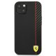 Ferrari dėklas iPhone 13 mini On Track Carbon Stripe, juodas