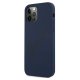 Guess Silicone Vintage Script dėklas iPhone 12 / 12 Pro telefonui, mėlynas