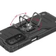 Wozinsky Ring Armor dėklas Poco M4 Pro 5G / Redmi Note 11S 5G su žiedu, juodas