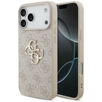 Guess 4G Big Logo dėklas iPhone 17 Pro Max / 18 Pro Max, rožinis