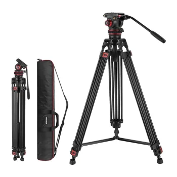 Vaizdo trikojis Neewer TP75 su skysčio galva, 89-189 cm, iki 10 kg