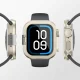 AmazingThing Titan Pro aliumininis dėklas Apple Watch 11 46mm, titano spalva