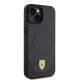 Ferrari iPhone 15 Case Carbon Metal Logo MagSafe, Black