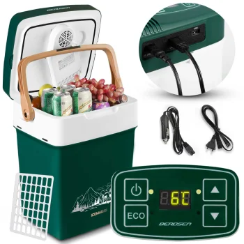 Nešiojamas automobilinis šaldytuvas Berdsen Icemax 3826, 29L, žalias