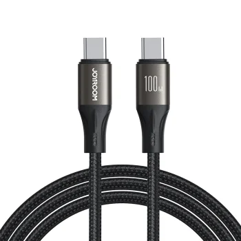 Joyroom Light-Speed Series S-A25 USB-C to USB-C Cable, 100W, 1.2m, Black