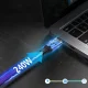 Wozinsky WPS3-UY41S kampinis USB-C USB4 laidas 240W 40Gb/s 1m, juodas