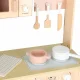 Medinė vaikiška žaislinė virtuvėlė MODERN CLASSIC su priedais 81 cm, rožinė