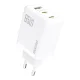 Dudao A29C 65W GaN tinklo įkroviklis ir USB-C laidas, baltas