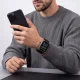 Tech-Protect Nylon Sport dirželis Apple Watch 44 / 45 / 46 / 49 mm, juodas