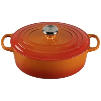 Ketaus troškintuvas Le Creuset Signature ovalus 27 cm 4.1 l Volcanic