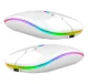 Rechargeable Wireless Mouse with RGB Lighting, White