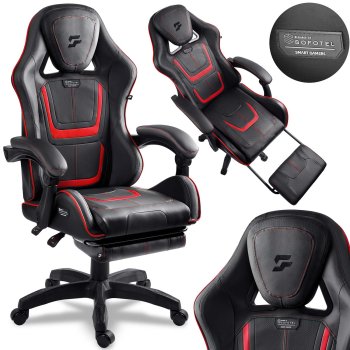 Ergonominė žaidimų kėdė su pakoju Sofotel Specter 145492, juoda