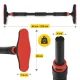 4Fizjo 1257 Expandable Doorway Pull-Up Bar, Red/Black