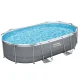 Bestway 56448 Power Steel Frame Pool 488x305x107 cm, 18-in-1 Set