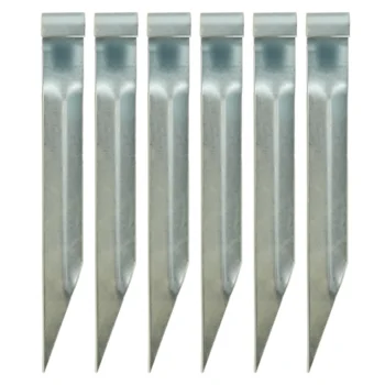 Steel Anchors for Trampoline, Swing and Goal Fixing, 6 pcs, 35 x 4 cm