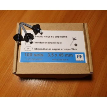 Geomembrane Fastening Nails with Caps, 100 pcs