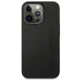 Mercedes iPhone 14 Pro Max odinis dėklas Leather Hot Stamped, juodas