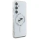 Karl Lagerfeld Button Karl & Choupette Heads MagSafe dėklas Samsung Galaxy S25, baltas