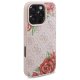 Guess dėklas iPhone 16 Pro Max telefonui 4G Flowers Print MagSafe, rožinis
