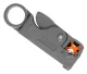 Compact coaxial cable insulation stripper, grey