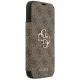 Guess Book 4G Metal Logo atverčiamasis dėklas iPhone 17 Pro Max, rudas