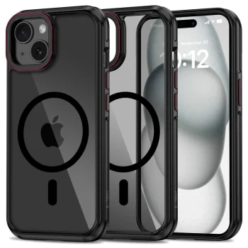 Apple iPhone 15 6.1'' Tech-Protect MagHybrid MagSafe Case Cover, Black