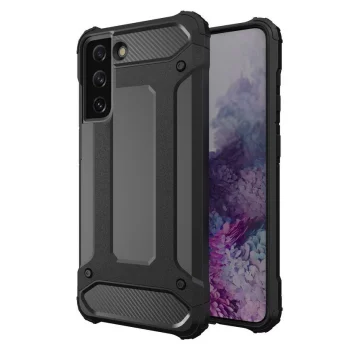 Hybrid Armor Rugged Case for Samsung Galaxy S22+ (Black)