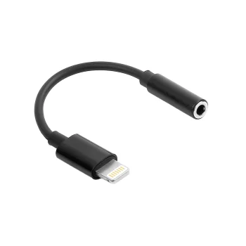 Maxlife garso adapteris MXJL-02 3,5 mm lizdas į Lightning, juodas