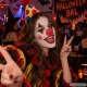 Klouno grimo rinkinys su nosimi Helovinui ir kosplėjui