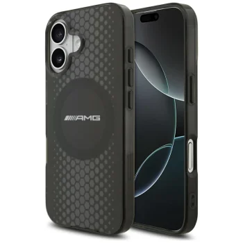 AMG Double Layer Transparent Graphics MagSafe dėklas iPhone 17, juodas