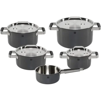 Puodų rinkinys ZWILLING Pure 5 dalių, 18/10 nerūdijantis plienas, pilkas