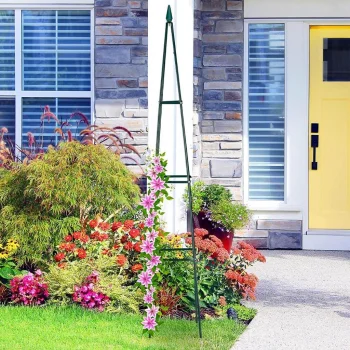 LUARO Garden Obelisk Trellis for Climbing Plants Metal Rose Pyramid Support Stand
