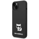 Karl Lagerfeld Silicone Choupette Body dėklas, skirtas iPhone 14 Plus, juodas