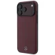 Mercedes Leather Semi Wrap Iconic Line MagSafe dėklas telefonui iPhone 18 Pro Max / 17 Pro Max, bordo