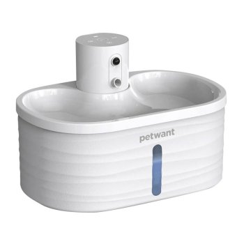 Petwant W4-L Mini Dog and Cat Water Fountain Drinker 2.5L, White