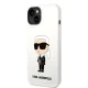 Karl Lagerfeld dėklas iPhone 14 Plus telefonui, Silicone Ikonik, baltas
