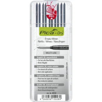 Pica DRY 4030 grafito šerdelės žymekliui, 2.8 mm, 2B, 10 vnt.