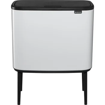 Rūšiavimo šiukšliadėžė Brabantia Bo Touch Bin 34 L (11 + 23 L), balta