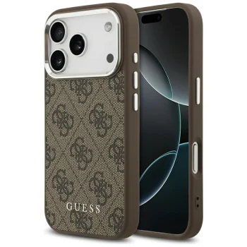 Guess iPhone 17 Pro Case 4G Classic Logo MagSafe, Brown