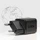 SBS TETRGAN1C20K GaN USB-C sieninis įkroviklis 20W Power Delivery, juodas