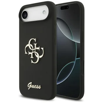 Guess Silicone Big 4G Script Case for iPhone Air, Black
