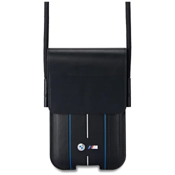 BMW Phone Pouch Blue Stripes dėklas-rankinė telefonui, juodas