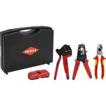 KNIPEX 97 91 04 V03 įrankių lagaminas MC4 saulės kabelių jungtims, 7 dalių