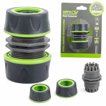 Sodo žarnos jungtis DIVODV 1/2", žalia/juoda