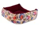 Large pet bed with cushion, 55x42x14 cm